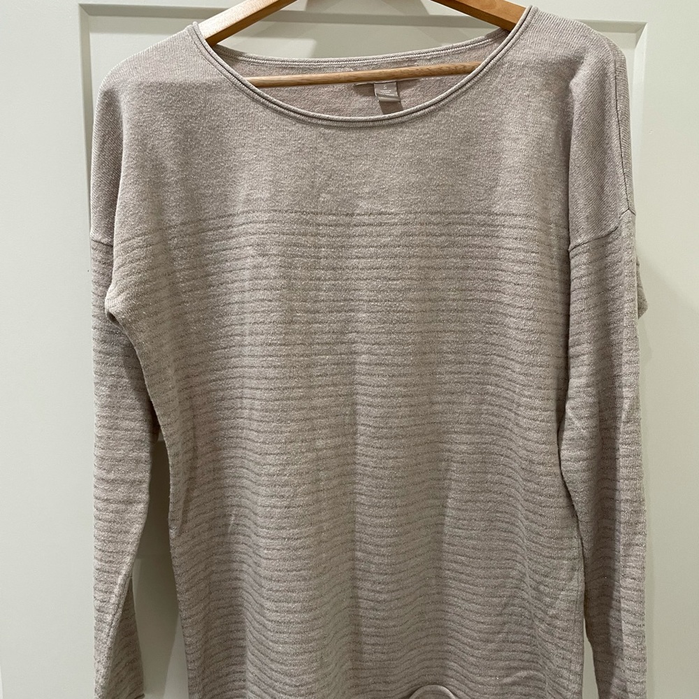 Long sleeve sparkly striped sweater